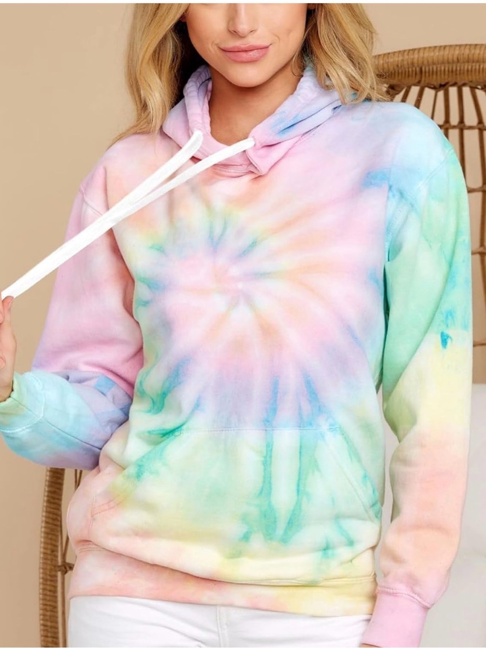🌈Pastel Rainbow Tie Dye Hoodie